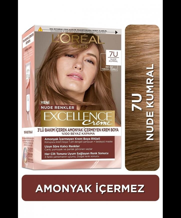 Loreal Paris Excellence Creme Nudes 7U Nude Kumral