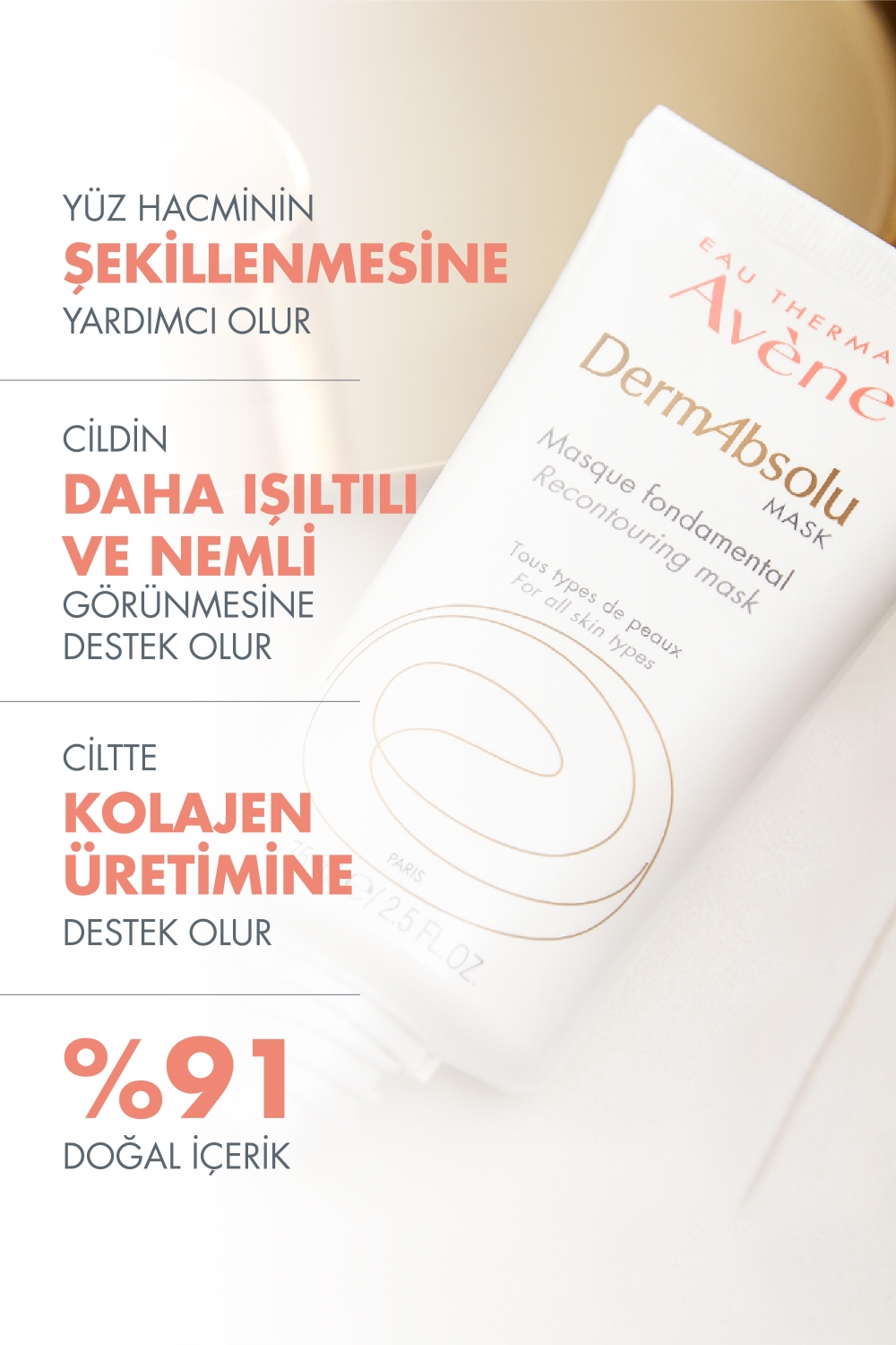 Avene DermAbsolu Sıklık ve Yoğunluk Kaybı Yaşayan Ciltler İçin Maske 75 ml - 2