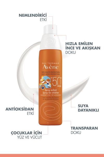 Avene Çocuklar için Güneşten Koruyucu SPF 50+ Vücut Spreyi 200 ml - 3