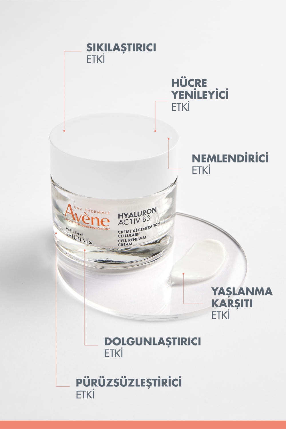 Avene Hyaluronik Asit ve Niasinamid İçerikli Hücre Yenilemeye Yardımcı Krem 50 ml - 4