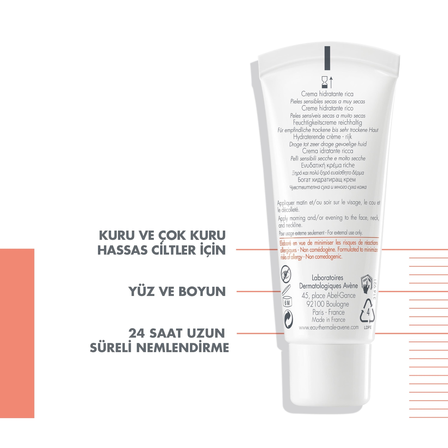 Avene Hydrance Rich SPF30 Kuru ve Hassas Ciltler için Güneş Korumalı Nemlendirici Krem 40 ml - 3