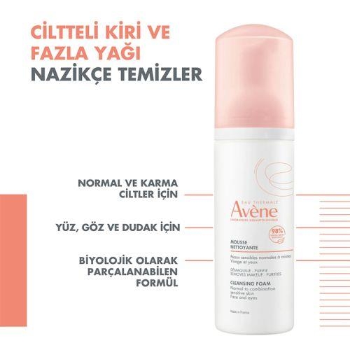 Avene Cleansing Foam Normal ve Karma Hassas Ciltler için Temizleme Köpüğü 150 ml - 2