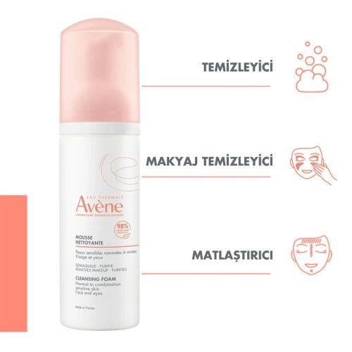 Avene Cleansing Foam Normal ve Karma Hassas Ciltler için Temizleme Köpüğü 150 ml - 3