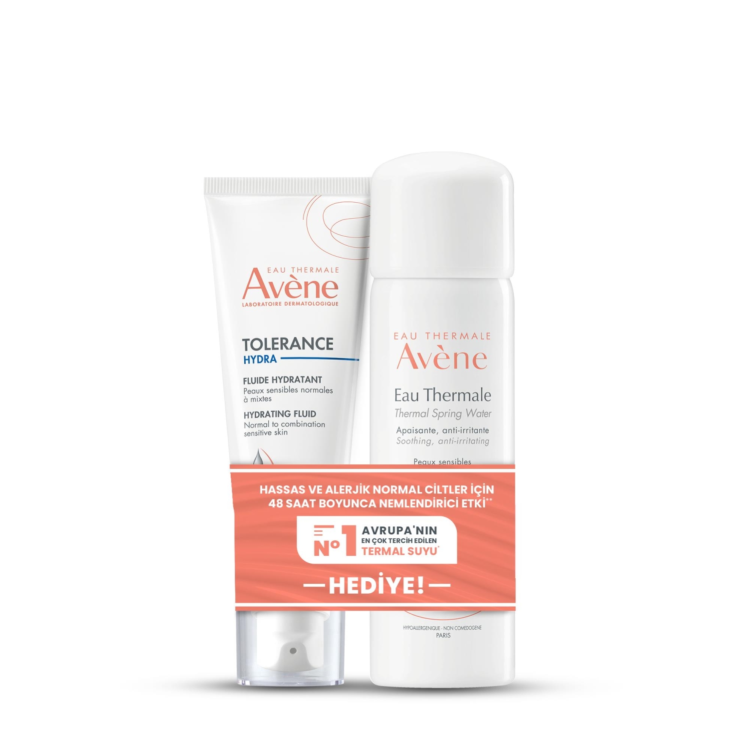 Avene Tolerance Hydra-10 Hydrating Fluid 40 ML + Termal Su 50 ML Hediyeli - 1