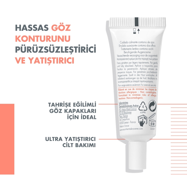 Avene Soothing Eye Contour Cream Göz Çevresi Nemlendirici Krem 10 ml - 3