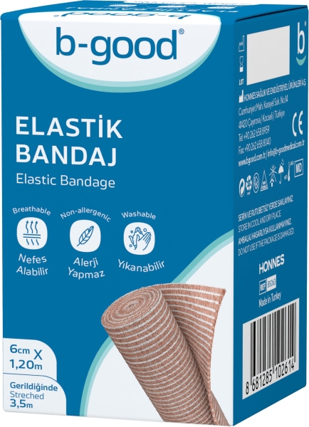 B Good Elastik Bandaj 6 cm x 1,2 m - 1