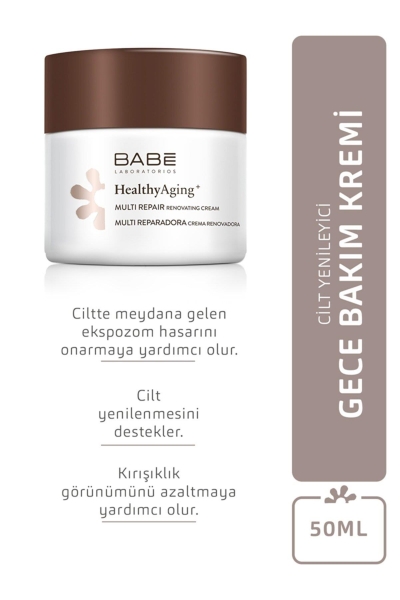 Babe Healtyaging+ Multi Repair Renovating Cream 50 ml Cilt Yenileyici Gece Bakım Kremi - 3