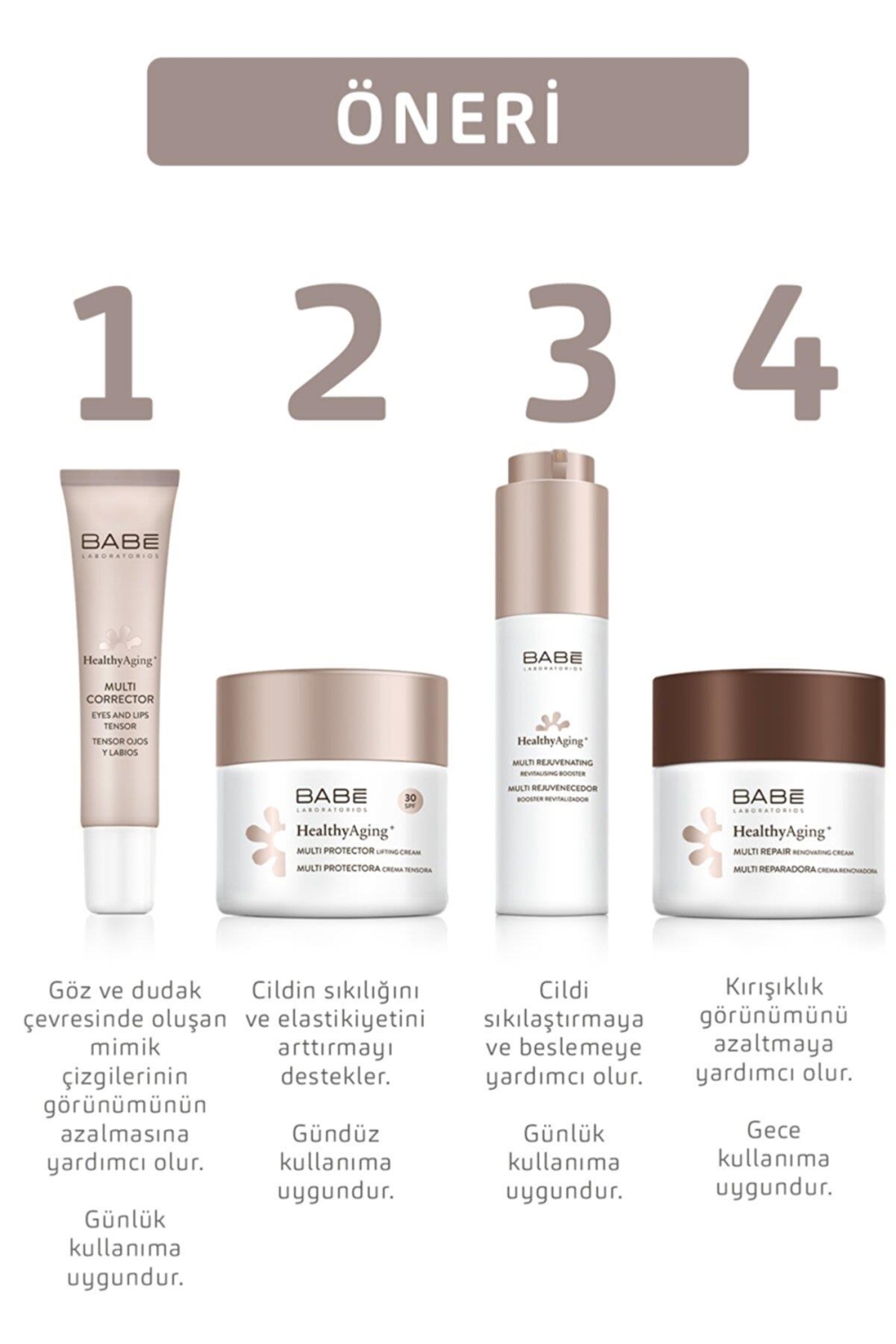 Babe Healtyaging+ Multi Repair Renovating Cream 50 ml Cilt Yenileyici Gece Bakım Kremi - 4