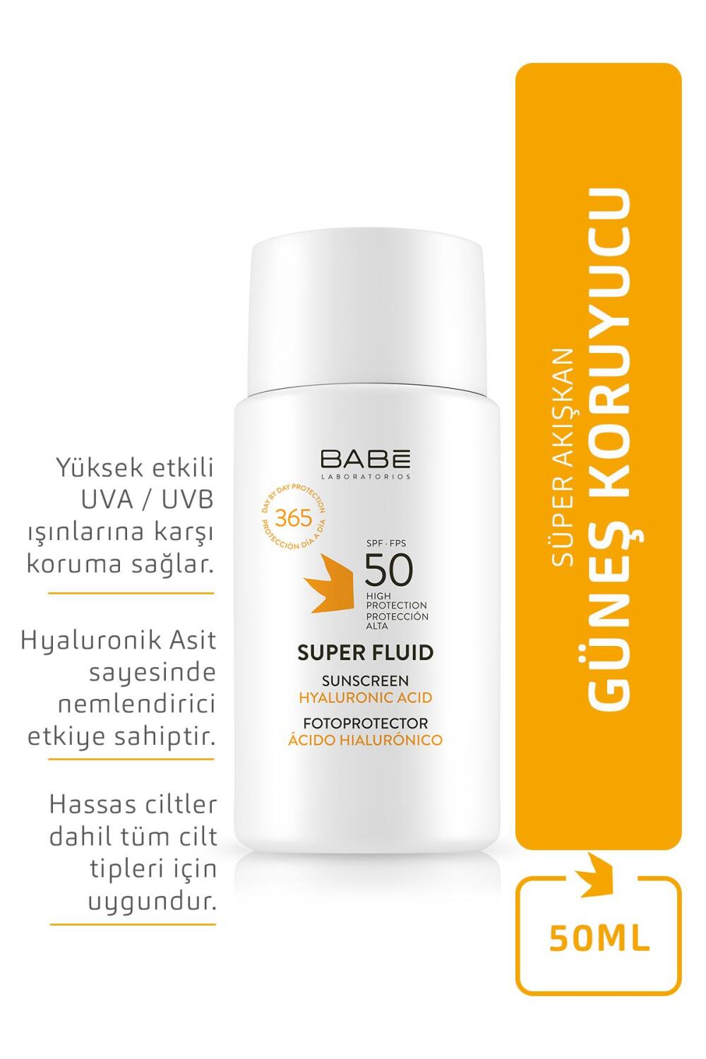 Babe Super Fluid Sunscreen Spf 50 50 ml Süper Etkili Güneş Koruyucu - 2