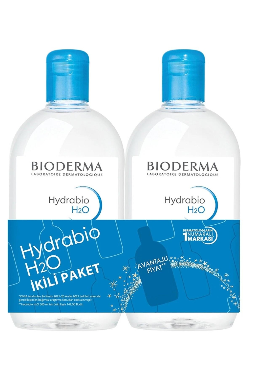 Bioderma Hydrabio H2O Misel Su 500 ml 2 Adet - 1