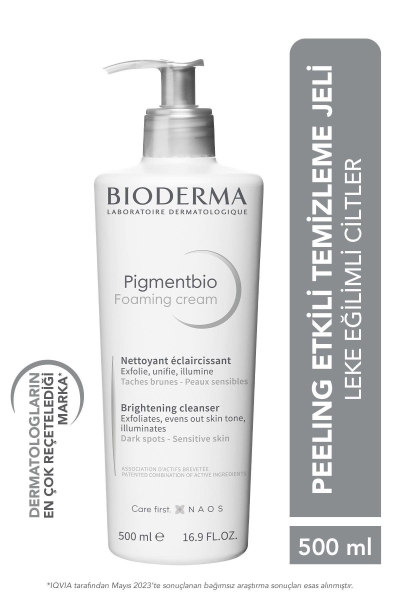 Bioderma Pigmentbio Foaming Cream 500 ml Bioderma Peeling Etkili Yüz Yıkama Jeli 500 ml - 1