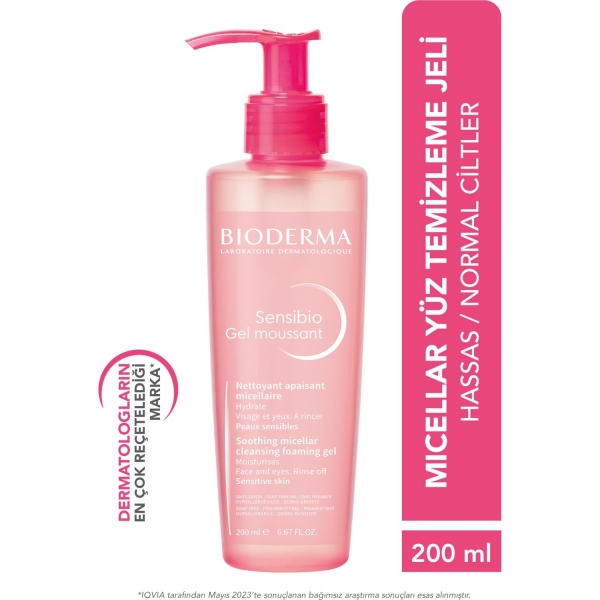 Bioderma Sensibio Foaming Cilt Temizleme Jeli 200 ml - 1