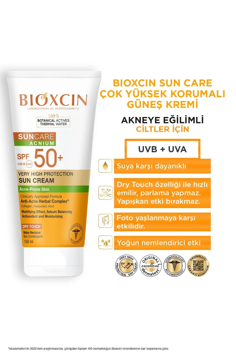 Bioxcin Sun Akneye Eğilimli Cilt Güneş Kremi SPF50 + 150 ml - 2