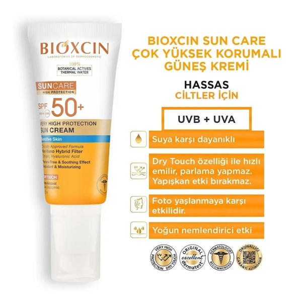 Bioxcin Sun Care Hassas Ciltler Icin Cok Yuksek Korumali Gunes Kremi Spf50+ 50 Ml - 2