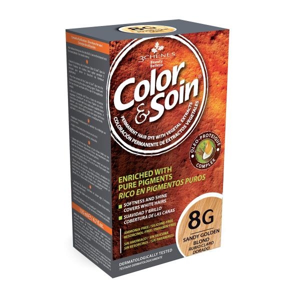 Color Soin Organik 8G Light Golden Blond Saç Boyası - 1