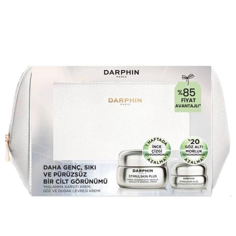 Darphin Stimulskin Beyaz Çantalı Set - Renewal Cream 50 ml + Stimulskin Plus Eye Cream 15 ml - 1