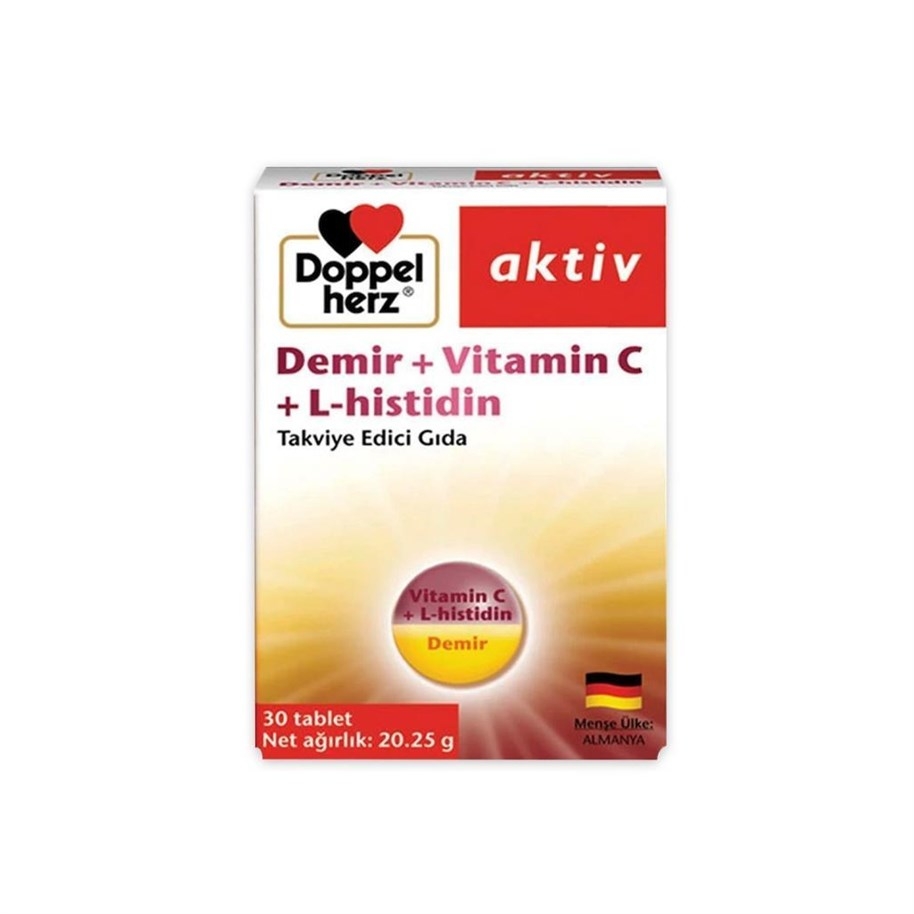 Doppelherz Aktiv Demir + Vitamin C + L-histidin 30 Tablet - 1