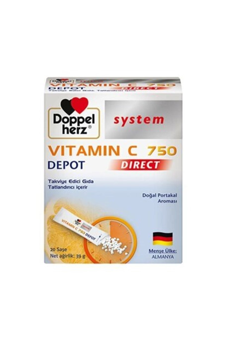 Doppelherz Vitamin C 750 Depot Direct 20 Saşe - 1