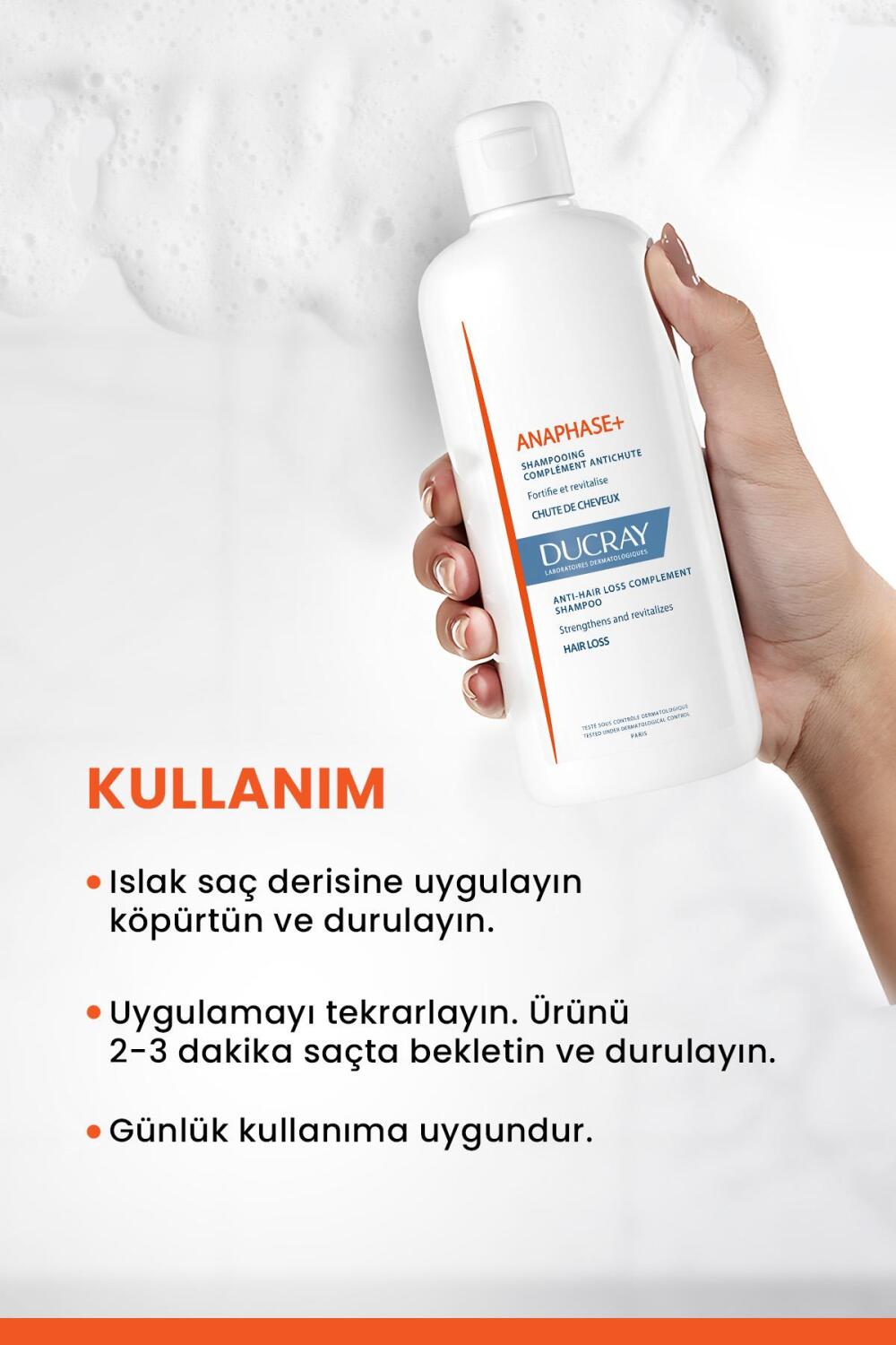 Ducray Anaphase+ Şampuan Saç Dökülmesi Karşıtı Şampuan 400ml - 6