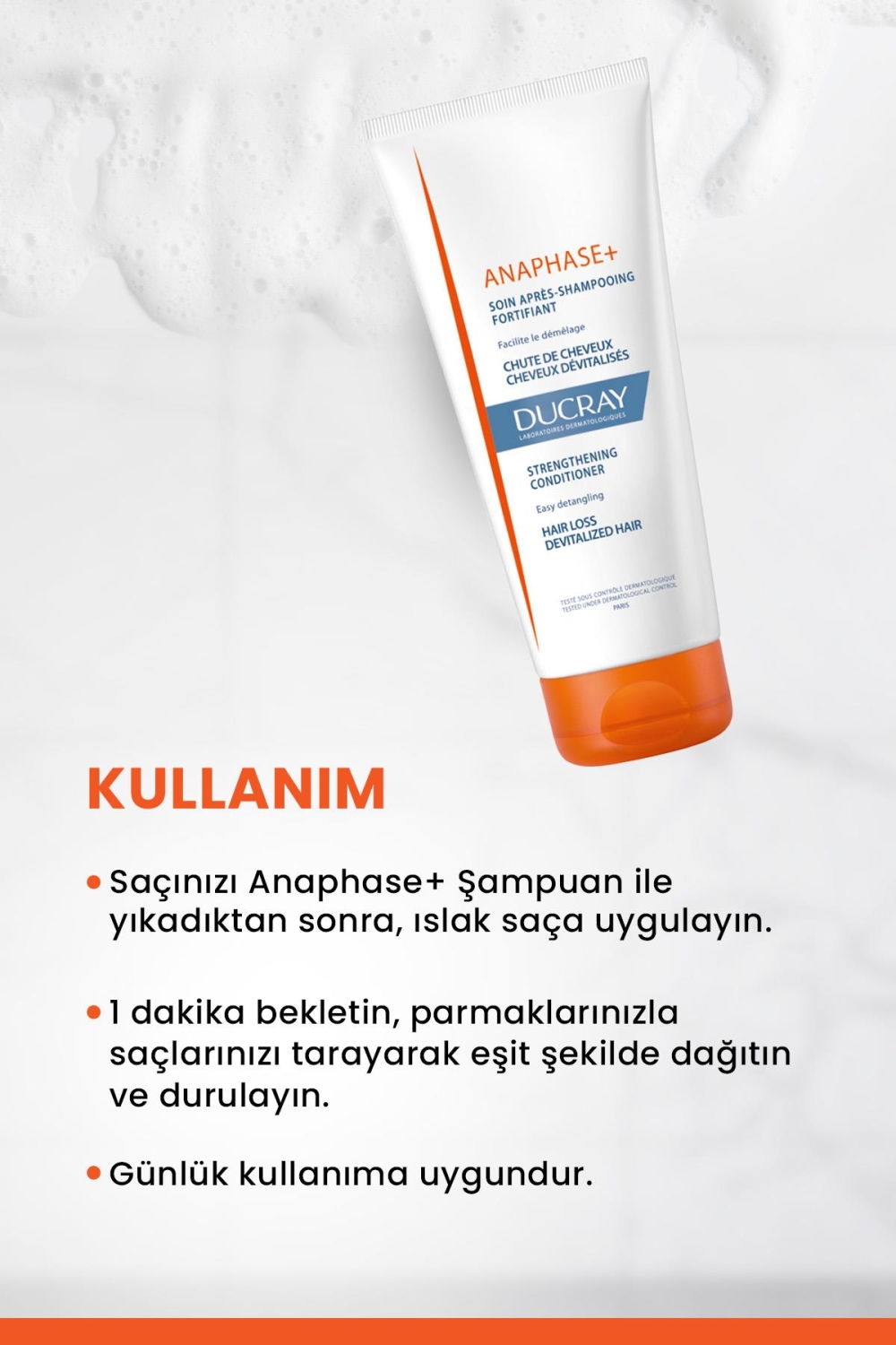 Ducray Anaphase+ Saç Kremi Saç Dökülmesi Karşıtı Saç Kremi 200ml - 4