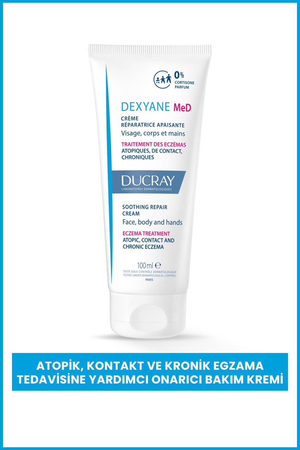 Ducray Dexyane MeD Krem Atopik, Kontakt ve Kronik Egzama Tedavisine Yardımcı Onarıcı Bakım Kremi 100ml - 1