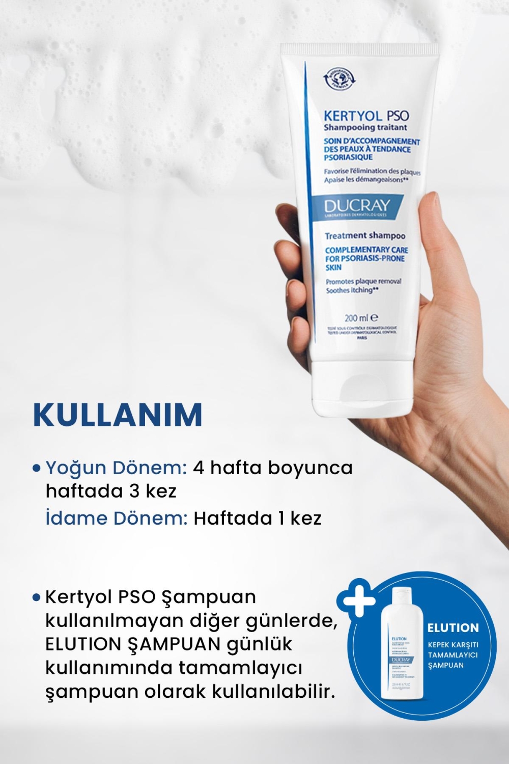 Ducray Kertyol PSO Şampuan Yoğun Pullanma Karşıtı Şampuan 200ml - 3