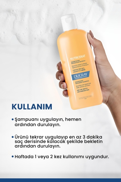 Ducray Nutricerat Şampuan Yıpranmış ve Çok Kuru Saçlar İçin Şampuan 200ml - 3