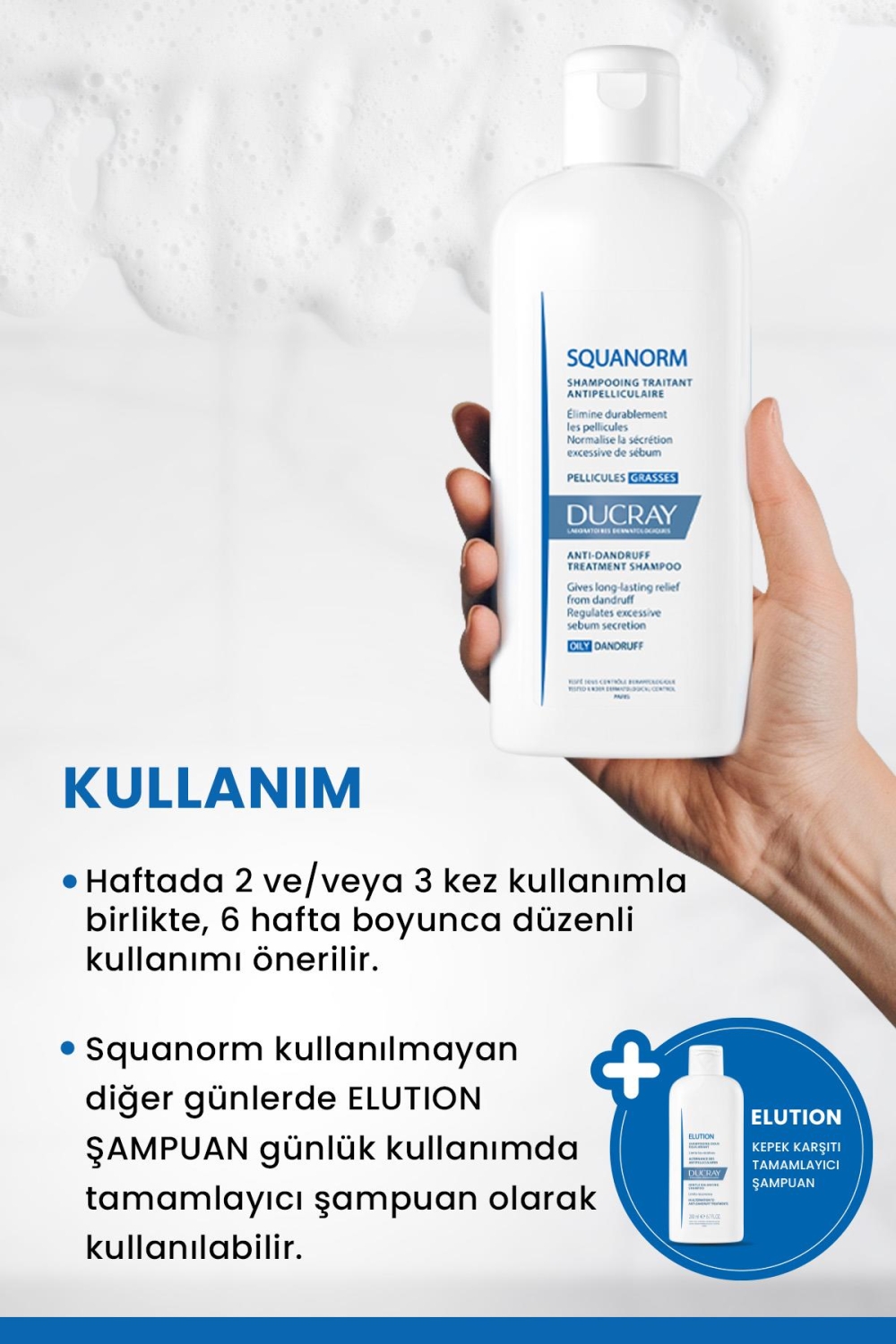 Ducray Squanorm Şampuan Yağlı Kepek Karşıtı Şampuan 200ml - 2