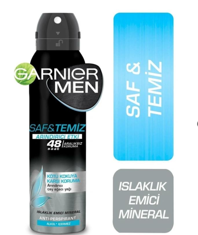 Garnier Men Saf & Temiz Deodorant 150 ml Arındırıcı Etki - 2