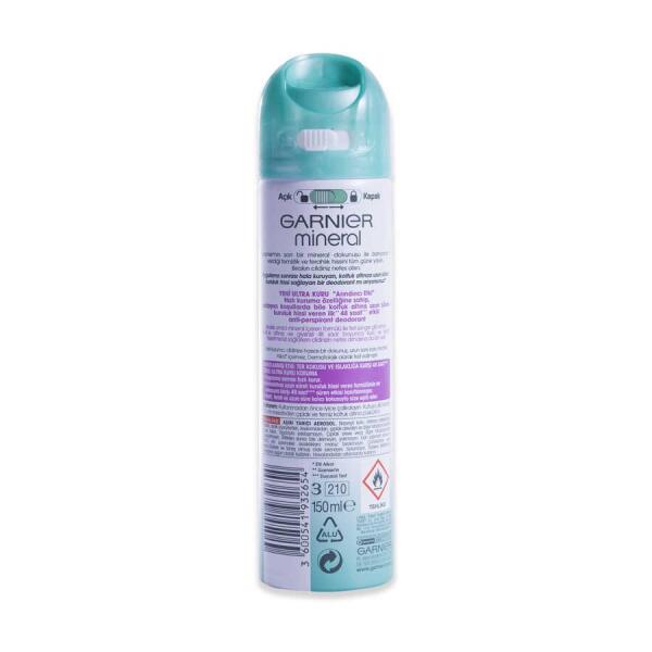 Garnier Mineral Ultra Kuru Deodorant 150 ml Arındırıcı Etki - 3