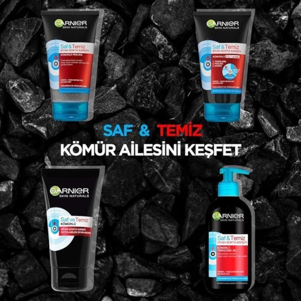 Garnier Saf & Temiz Kömürlü 3ü 1 arada 150 ml - 3