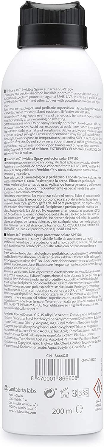 Heliocare 360 Invisible Sprey SPF 50 200 ML - 3