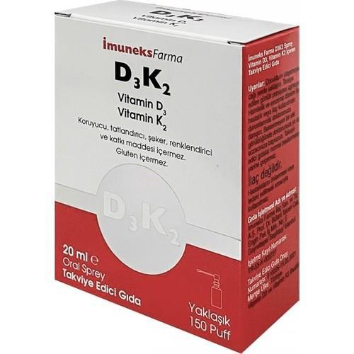 İmuneks Vitamin D3K2 Sprey 20 ml - 1