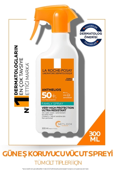 La Roche-Posay Anthelios Family 50 Faktör Sprey Güneş Kremi 300 ml - 1