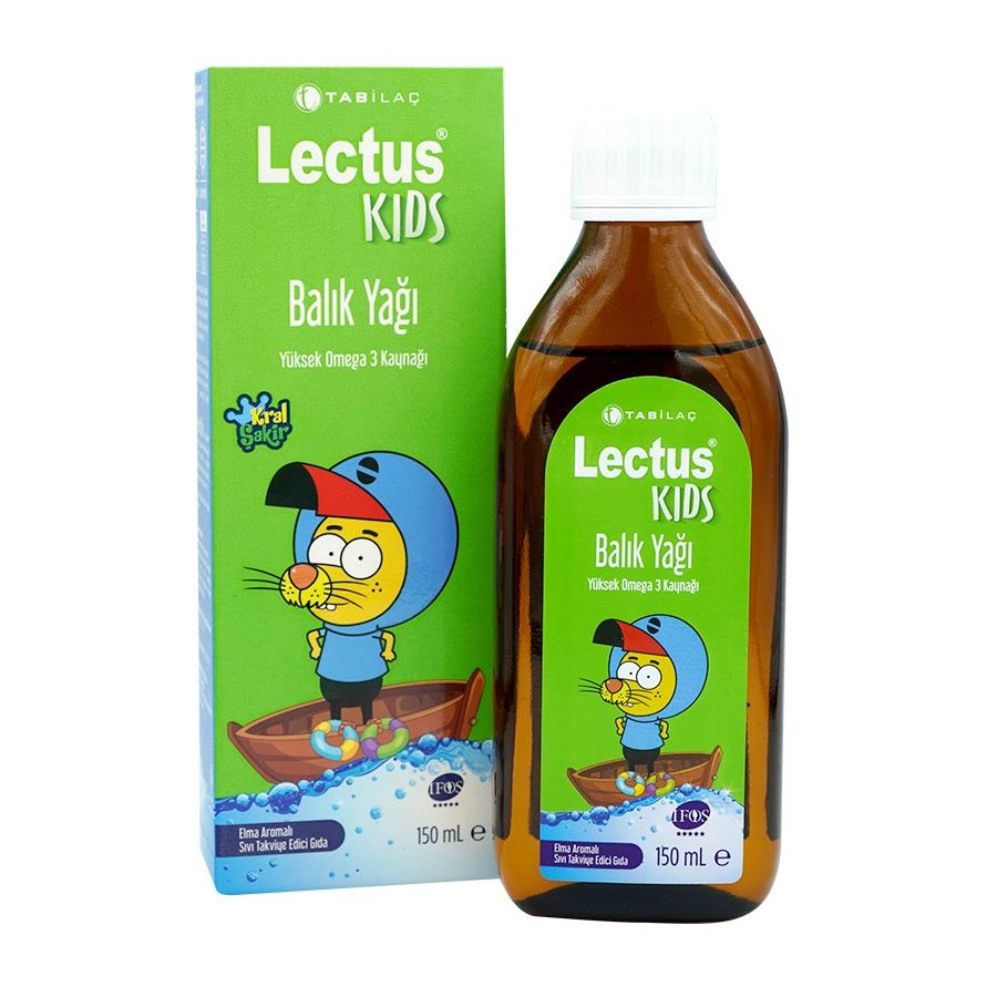 Lectus Kids Elma Aromalı Balık Yağı 150 ml - 1