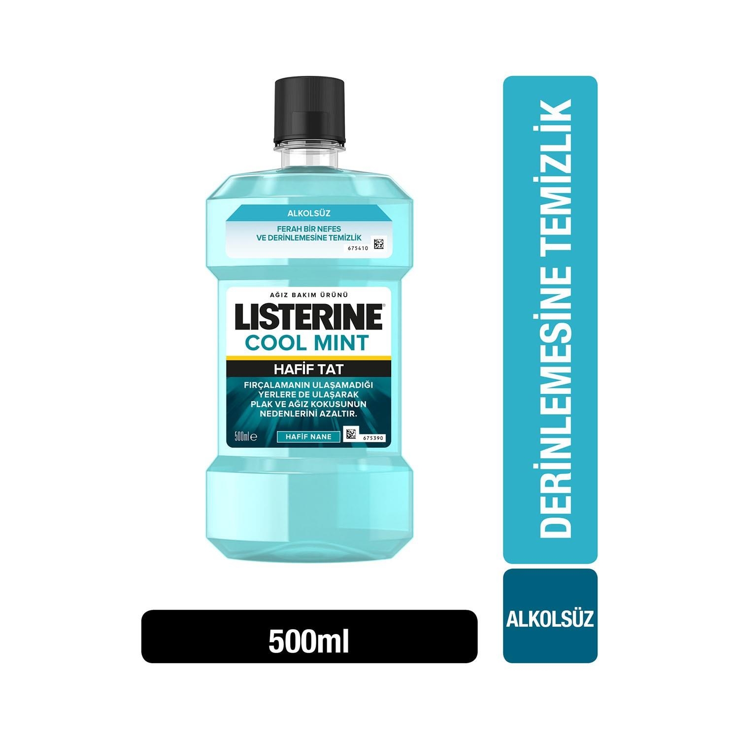 Listerine Cool Mint Hafif Tat Ağız Gargarası 500 ml - 1