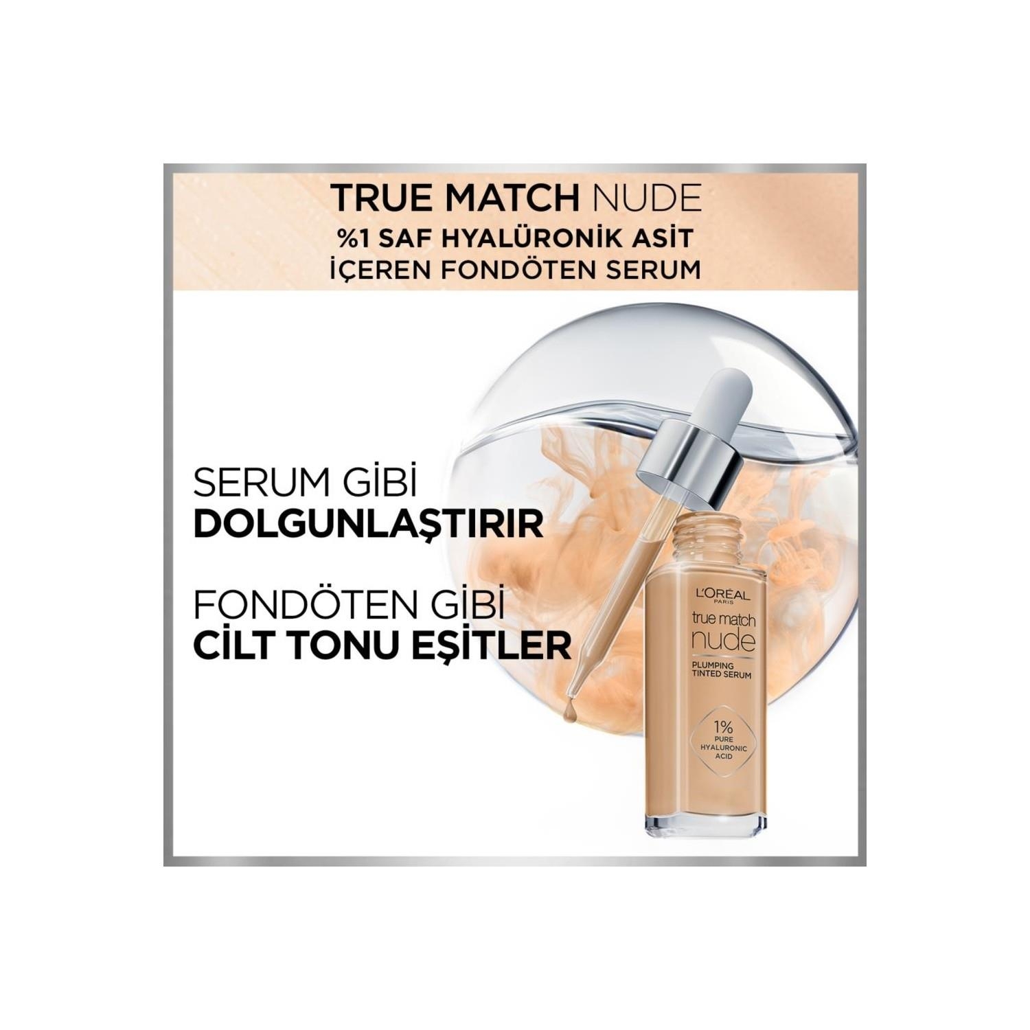 Loreal Paris True Match Nude Plumping Tinted Serum 2-3 Light - 3