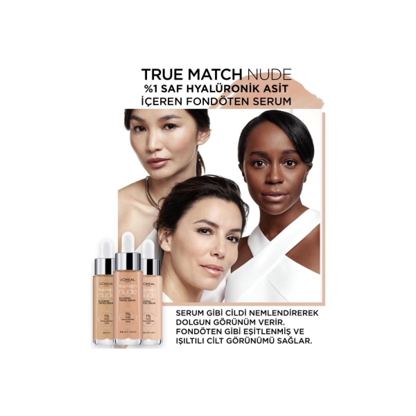 Loreal Paris True Match Nude Plumping Tinted Serum 2-3 Light - 8