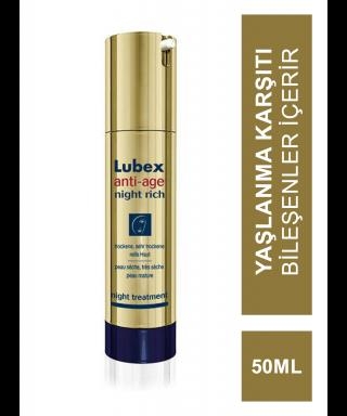 Lubex Anti- Age Night Rich 50 ml Çok Kuru Yaşlı Gece Kremi - 1