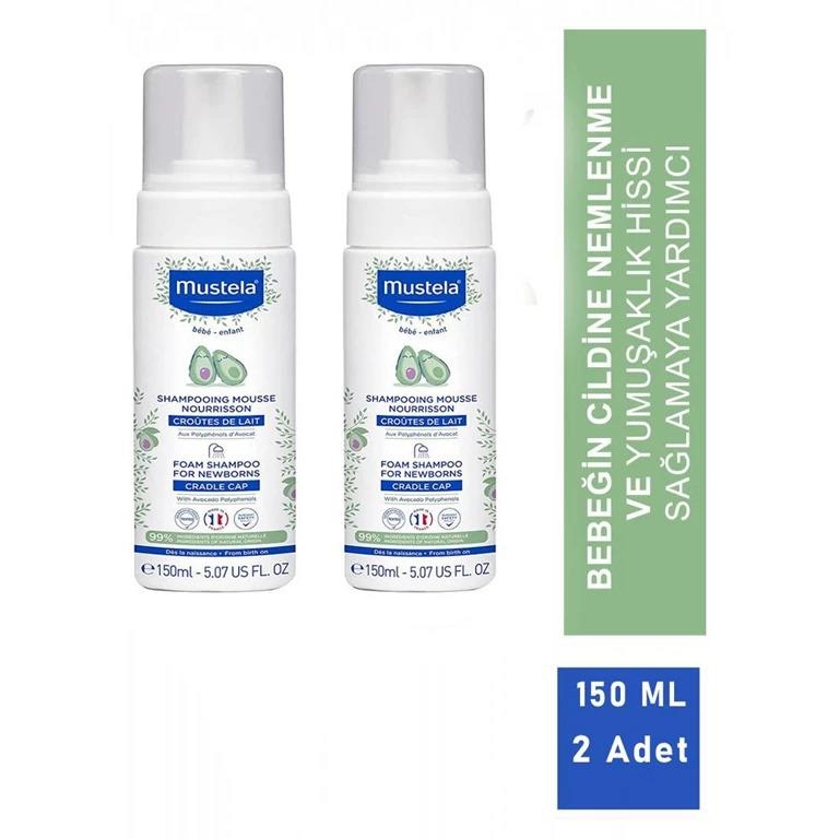 Mustela Konak Önleyici Yenidoğan Köpük Şampuan 150 ml 2 Adet - 1