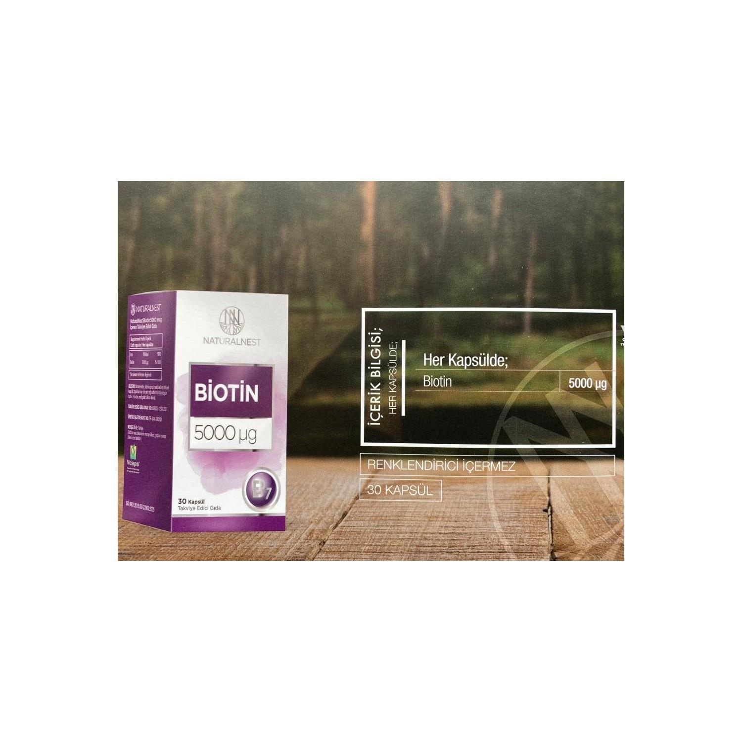 NaturalNest Biotin 5000 mcg 30 Kapsül - 2