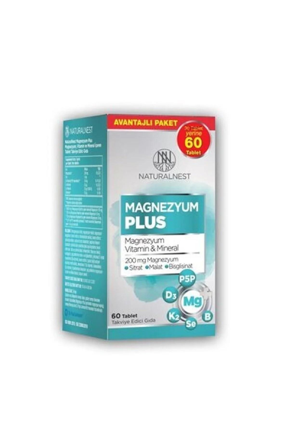 NaturalNest Magnezyum Plus 60 Tablet - 1