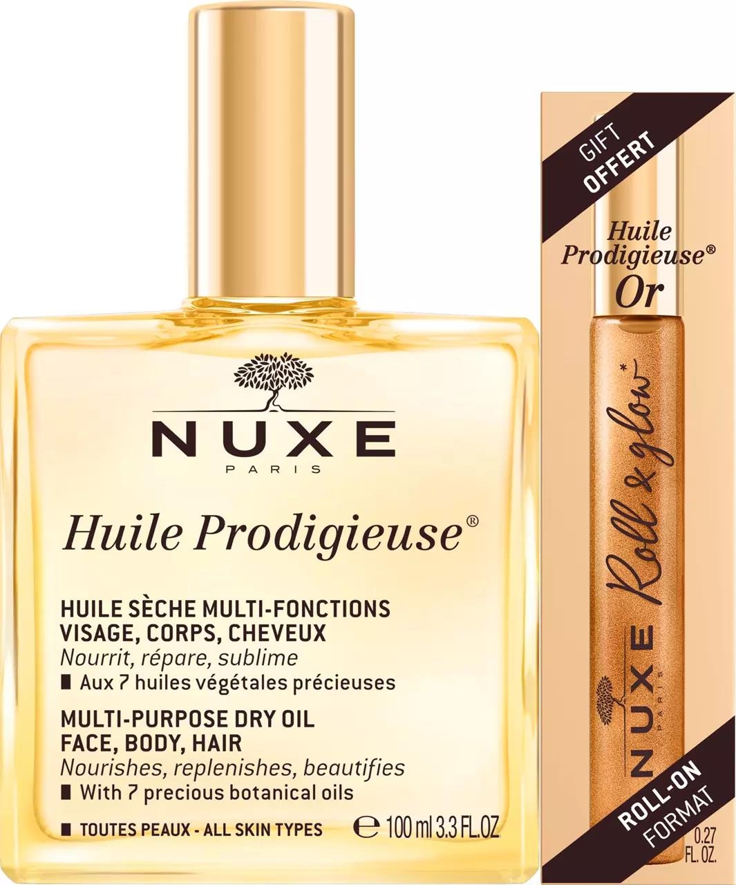 Nuxe Huile Prodigieuse Cok Amaclı Kuru Yag 100 Ml+Nuxe Huile Prodigieuse Or Roll-On 80 Ml - 1