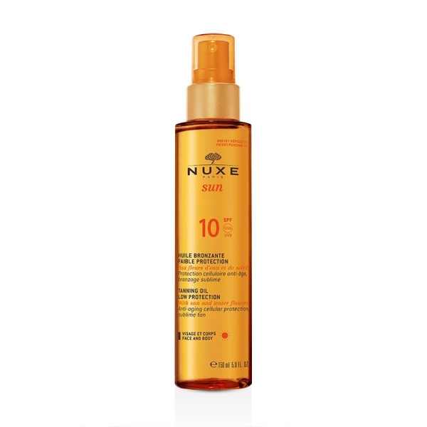 Nuxe Sun Huile Bronzante Spf 10 150 ml Bronzlaştırıcı Yüz ve Vücut Yağı - 1