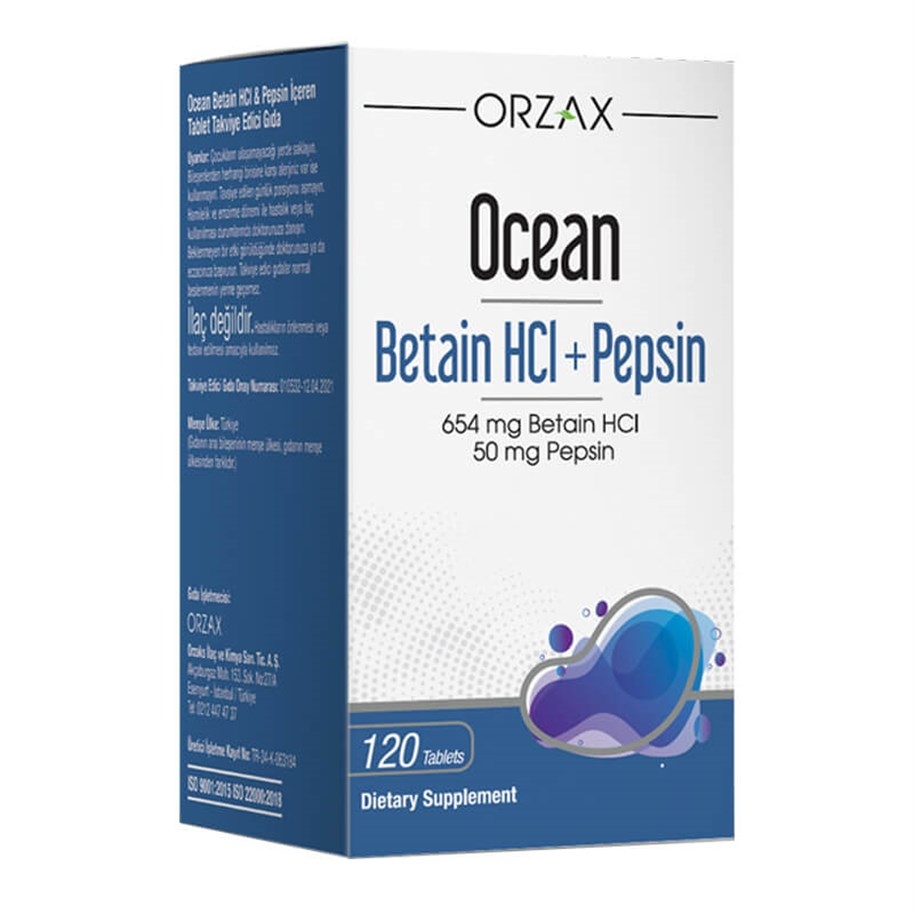 Ocean Betain HCl + Pepsin 120 Tablet - 1