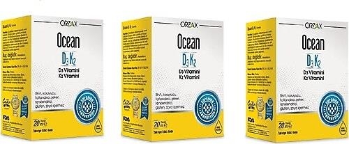 Ocean D3K2 20 ml Damla 3 Adet - 1