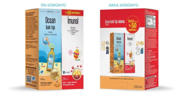 Ocean Omega-3 Balık Yağı 150 ML + İmunol Şurup 150 ML - 1