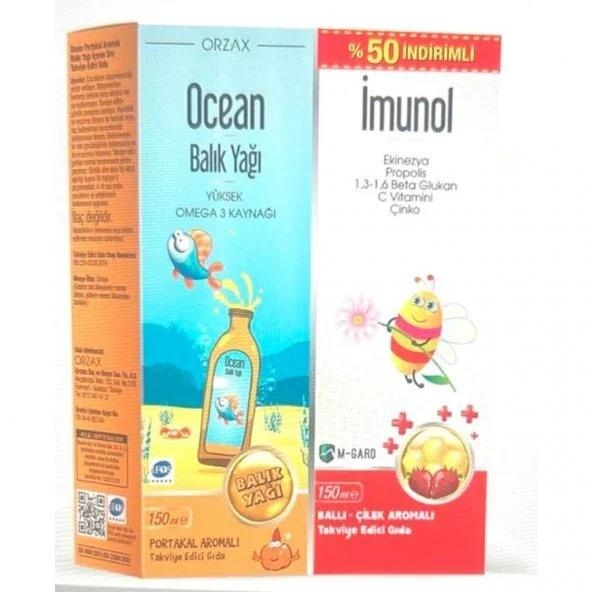 Ocean Omega-3 Balık Yağı 150 ML + İmunol Şurup 150 ML - 2