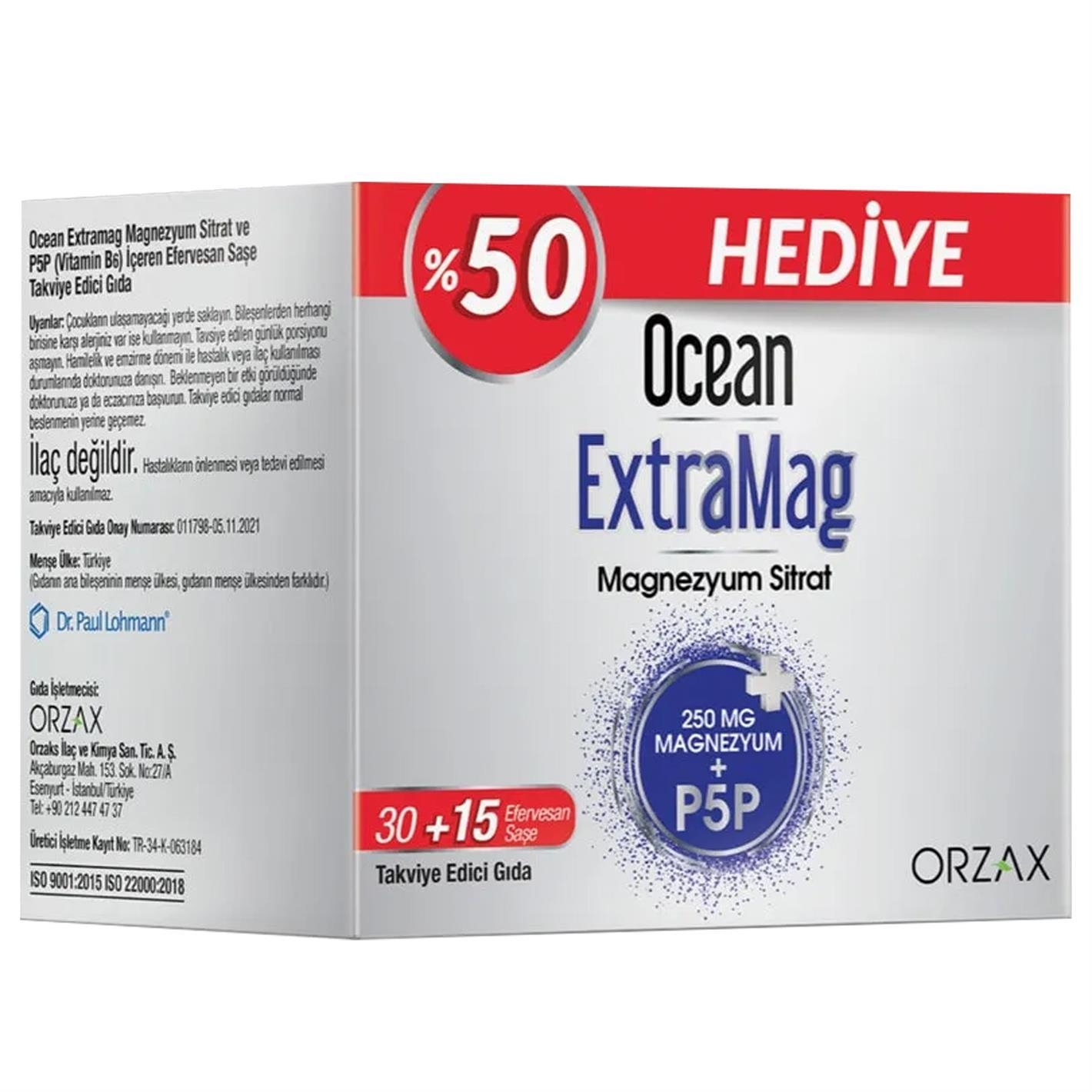 Ocean Extramag 30+15 Efervesan Saşe - 1