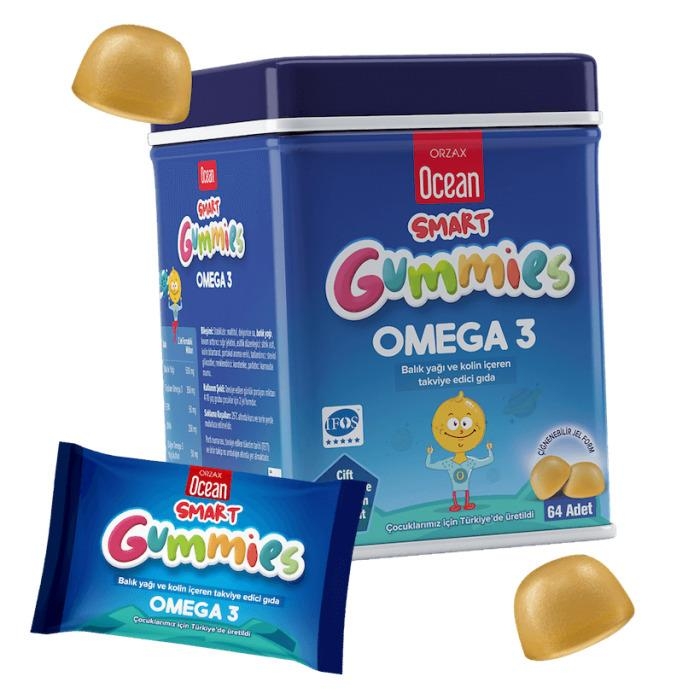 Ocean Smart Gummies Omega 3 64 Çiğnenebilir Jel Form - 1